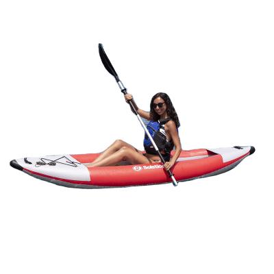 China 2022 Lightweight Custom Durable Foldable Kayak Canoes Inflatable Kayak 2 Water Sport PVC Double Person for sale