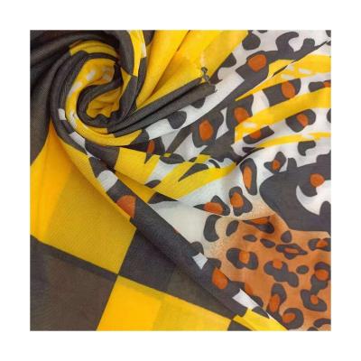 China Africian Style Tiger Skin Viable Knitted Fabric Printed Muslim Dress Sportswear Fabric for sale