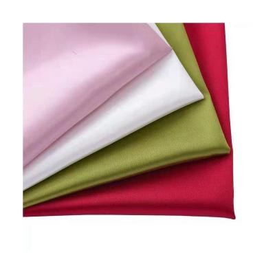 China Breathable Apparel Tear-resistant Women Dress Smooth Satin Silk Fabric Polyester Fabric Spandex Satin Fabric for sale