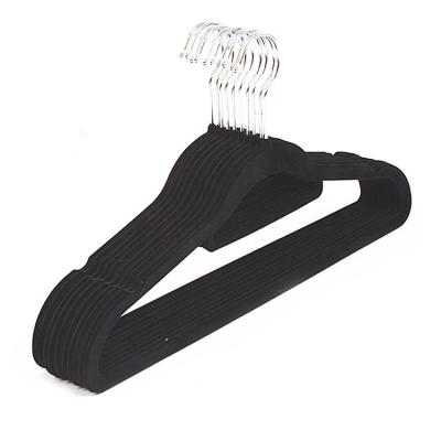 China Modern Custom Black Velvet Hangers For Coat for sale