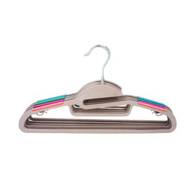 China Customization Manufacturer Wholesale Hangers Cheap Multi Colored Non Slip Custom Plastic Clothes Coat Suit Hanger for sale