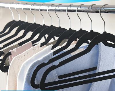 China Modern Assembled Clothes Laundry Velvet Hanger for sale