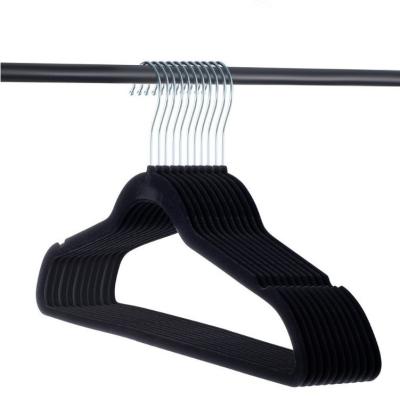 China 50 Pack Modern Custom Wholesale Black Assembled Suit Hangers Custom Made Non Slip Hangers Velvet for sale