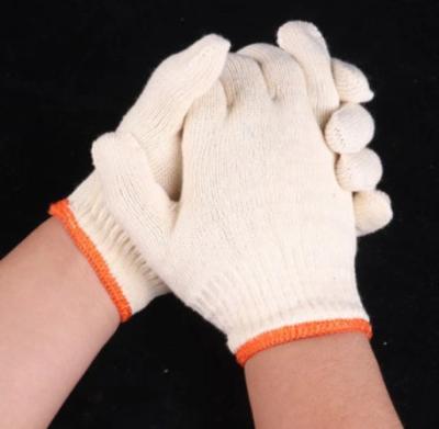 China Work Gloves Hand Protective Knit Gloves Self Produced And Self Sold White Cotton Knitted Working Gloves Protection Work Gloves for sale