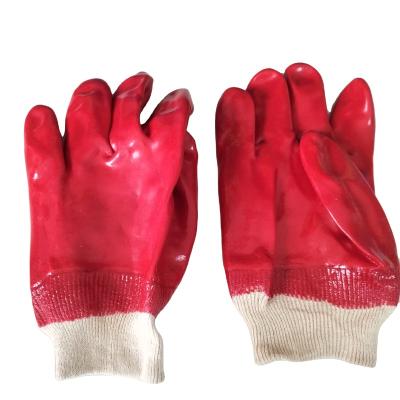 China Oil Resistant Wear Resistant Double Dipped Gloves PVC Work Gloves Foam Insulated Coating Sandy Finish Industrial Gloves Rough for sale