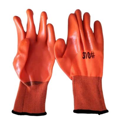 China Wear Resistant Nylon PVC Coated Safety Gloves Hand Protective Working Gloves PVC Dipped Work Gloves for sale