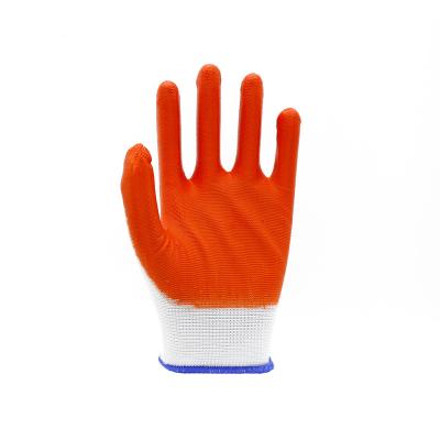 China Hot Sales Wear Resistant Cheap Work Gloves Smooth Polyester Coating Nitrile Coated Gloves for sale