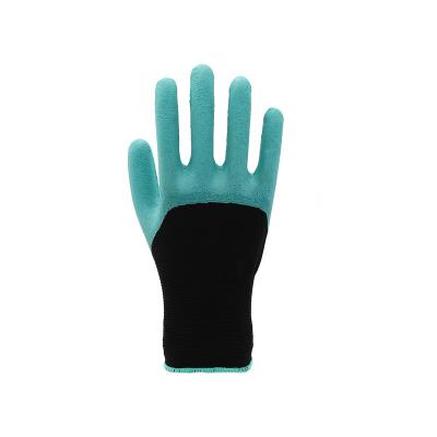 China 13 Gauge T/C Liner Latex 3/4 Liner Wear Resistant Gloves Sponge Rubber Coated Palm for sale