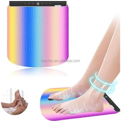 China Hot Selling USB Pulse LCD Display EMS Low Frequency Foot Massager Handheld Rechargeable Portable Electric Massage Mat Feet Massager for sale