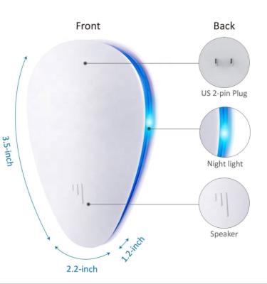 China Viable 2-in-1 Ultrasonic Pest Repeller and Insect Zapper Plus Pest Repellents Ultra Sonic Pest Repeller for sale