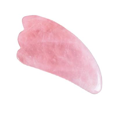 China High quality face private label rose feather quartz gua sha tool for sale