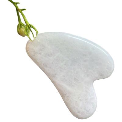 China Wholesale white face jade gua sha stone for facial massage for sale