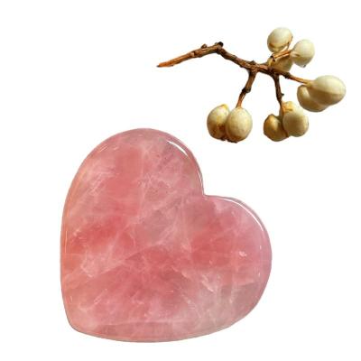 China Private Label Face Rose Quartz Heart Jade Gua Sha High Quality for Facial Massage for sale