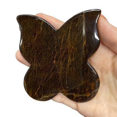 China Face Customized Tiger Eye Butterfly Eye Gua Sha Jade Gua Sha Massage Tool for sale