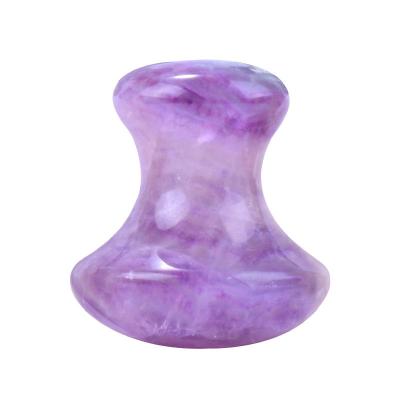 China Hot Sale Mushroom Shaped Citrine Clear Quartz Jade Mushroom Massage Opalite Gua Sha Jade White Blue Point Face Amethyst Jasper for sale