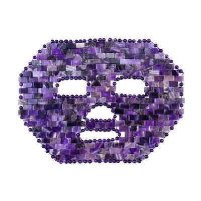 China Anti Aging Purple Amethyst Jade Face Cooling Massager Wholesale Natural Facial Safety Custom100% for sale