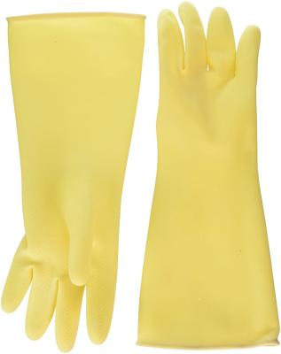 China EC compliant natural ivory household latex cleaning gloves for sale