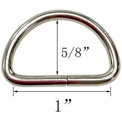 China DIY fashion belts pampers collars. /strap. 1 Inch Heavy Duty D Shape Rings For Sewing, Keychains, Tie Down Ties, Belts, Crafts And Dog Leash Stainiess Steel Metal D Clips for sale