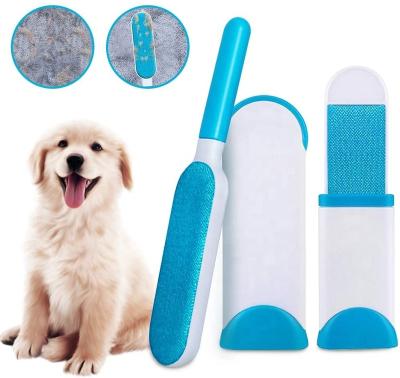 China Biumart Pet Hair Remover Fiber Brush Viable Dog Cat Animal Fur Remover Lint Sweep With Effective Double Sided Self Cleaning For Clothing for sale