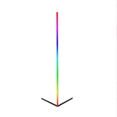 China New Biumart Contemporary Changing Smart Atmosphere Light RGB Standing Corner Lighting Single Room Bedroom LED Rod Floor Lamps For Living for sale