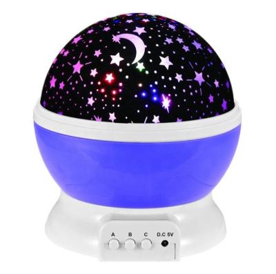 China Biumart Modern Galaxy Night Light Projector Starry Sky Rotating LED Night Children Bedroom Star Moon Light Kids Gift Lamp for sale