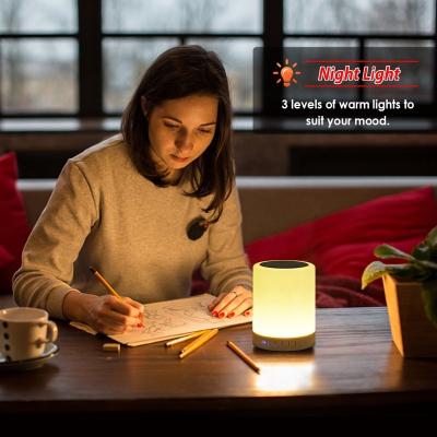 China Elecstars Modern Touch Biumart LED Table Lamp 7 Color Changing BT Speaker Night Light Outdoor LED Bedside Table Lamp for sale