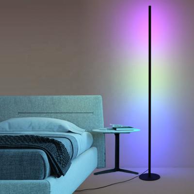 China Biumart Designer Biumart Magic Corner Rattan Nordic RGB Contemporary Creative Modern Light Simple Personality LED Strip Floor Lamps For Living Room for sale