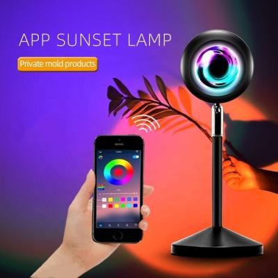 China Biumart Modern APP RGB Remote Control Floor Atmosphere Light Rainbow Projection Sunset Light for sale