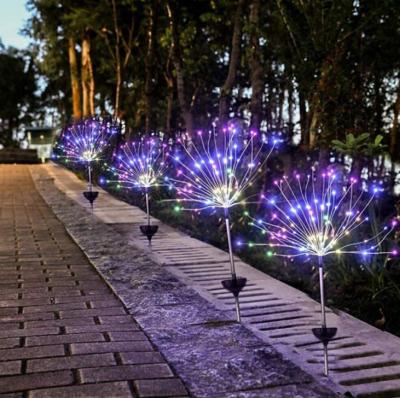 China Garden Biumart Outdoor Solar Garden Lights 90 LED Solar Powered Decorative Stake Landscape Light for sale