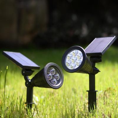 China Biumart Modern Hot Selling Waterproof Adjustable Garden Lighting Solar Garden Light 4 LED Multi Color Solar Yard Spotlight for sale