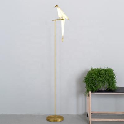 China Biumart Modern Nordic Living Room Bedroom Light Luxury Gold Standing Corner Floor Lamp for sale