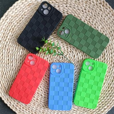 China Wholesale Shockproof TPU silicone plaid pattern phone case for Infinix 9 hot 10s 11 12 20s note 7 11 12 pro zero ultra cellphones cases for sale