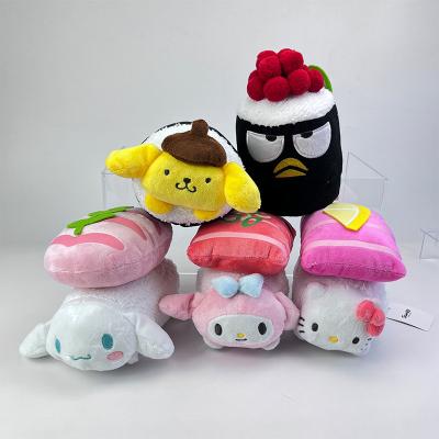 China Anime Kawaii Sanrio Cinnamoroll Kuromi Doll Clip Machine Comics My Melody Plush Sushi Tile Plushie Doll Stuffed Dolls for sale