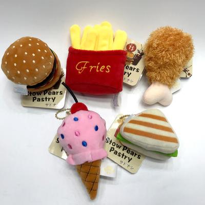 China New Custom Plush Toys Cartoon Cartoon Hamburger Plush And Fries Doll Soft Stuffed Toy Doll For Claw Machine for sale