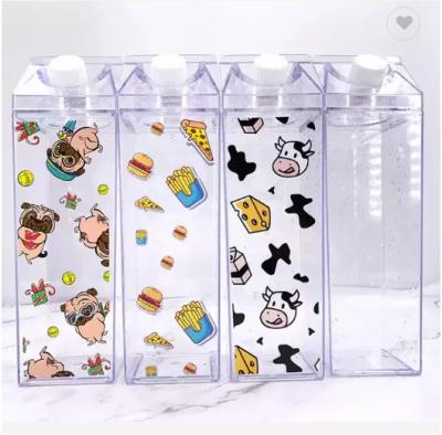 China Portable Drinking Reusable Plastic Clear Water Bottle 1000ml Viable Wholesale Children Milk Bottle Clear Simple Shape Box for sale