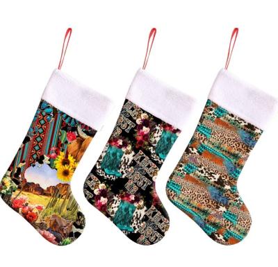 China Wholesale High Quality Knit Christmas Candy Gift Socks Decoration Clothes Socks Santa Candy Bag Christmas Stocking for sale