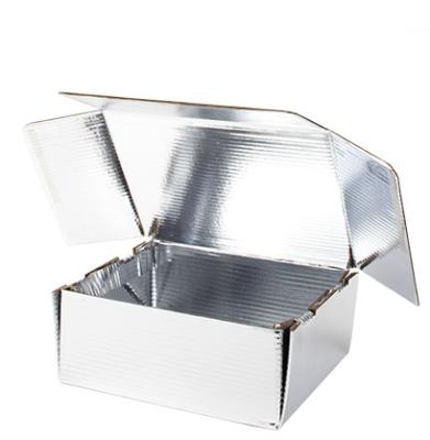 China Recyclable Aluminum Foil Insulation Cardboard Cold Chain Meat Boxes for sale