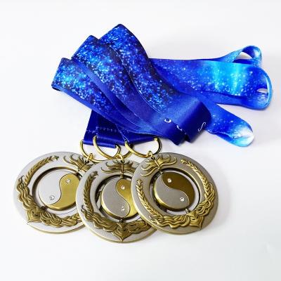 China China Factory Direct Customized Metal Art Tai Chi Awarding Medal Martial Zinc Alloy for sale