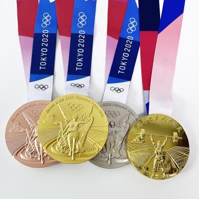 China Custom Design 3d Medal Round 3d Medal Design Athletics Medals Gold Zinc Alloy Silver Bronze Sport Awards Winner Medal for sale