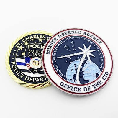 China Cheap Wholesale America Custom Design Zinc Alloy Enamel Souvenirs Missile Defense Agency Russian Army Challenge Coins for sale