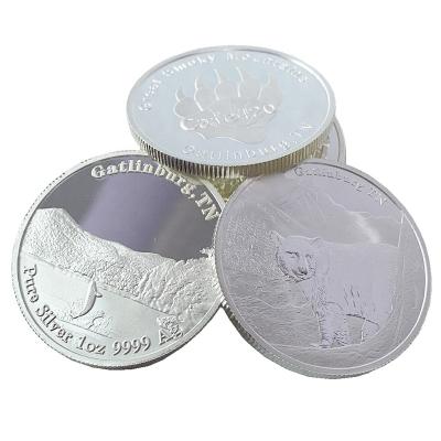 China America China Factory Coin Mints Custom 3D 999 1 Ounce Pure Silver Proof Silver Coin for sale