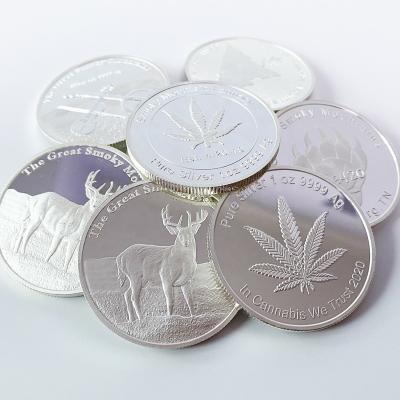 China Manufacturer Solid Silver Coins of America China 999 1 Ounce Custom Mint Silver Coins for sale