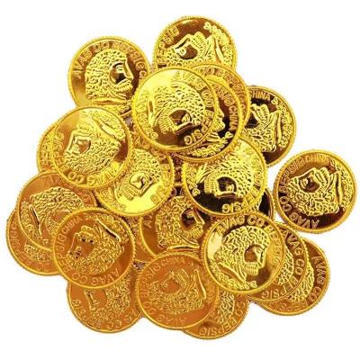 China Europe factory wholesale game accessory for kids board game pirate treasure plastic cheap gold coins for sale