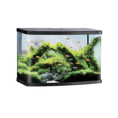 China Viable Resun Against Aquarium Tank Fish Tank Filter Fish Tanks Glass Aquarium Set With Slim Hood for sale