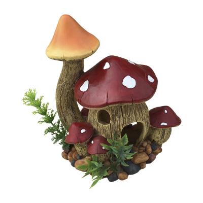 China 2020 Viable New Model Low Price Mushroom Resin Aquarium Fish Tank Decoration for sale