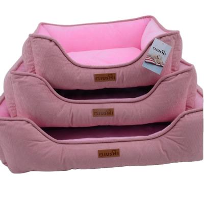 China All Weather Hot Pink Washable And Removable Hot Pink Dog Kennel Dog Bed Supplier Three Sizes Cheap Viable Small Large for sale