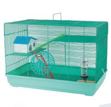 China Breathable High Quality Plastic Large Space House With Roller And Slide Hamster Cage for sale