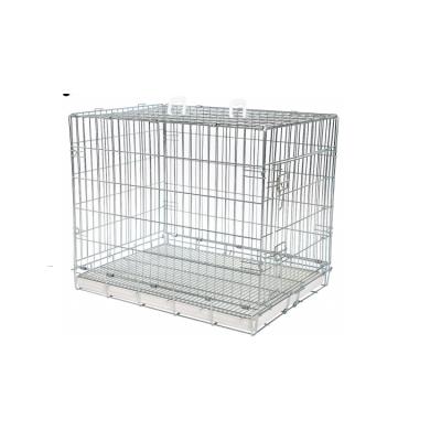 China Pet Product Stainless Steel Cage Dog House Metal Kennel Breathable Mesh Pet Dog Cage for sale