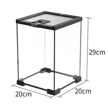 China 2020 new style reptile cages breathable mini greenhouse glass cage for exhibition hall for sale