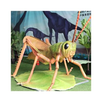 China Theme Park Amusement Park Animatronic 3d Animals Life Size Grasshopper Statue for sale